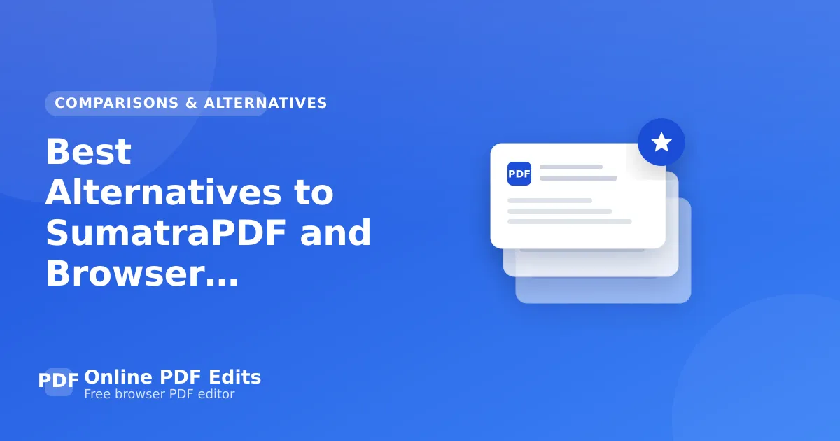 Best Alternatives to SumatraPDF and Browser PDF Viewers — Online PDF Edits