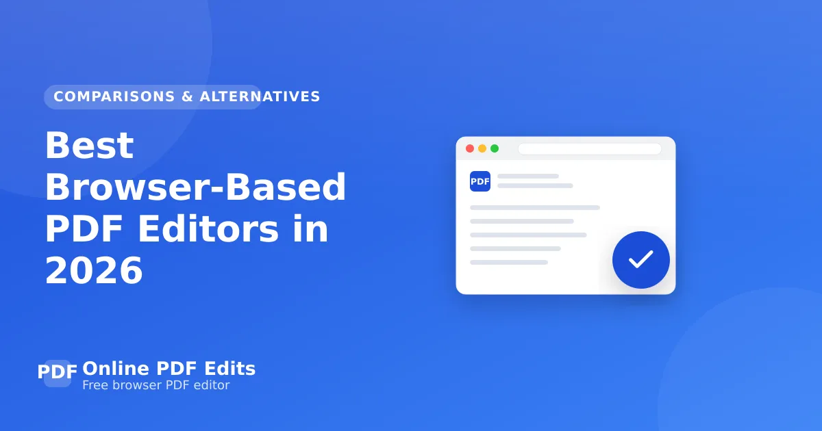 Best Browser-Based PDF Editors in 2026 — Online PDF Edits