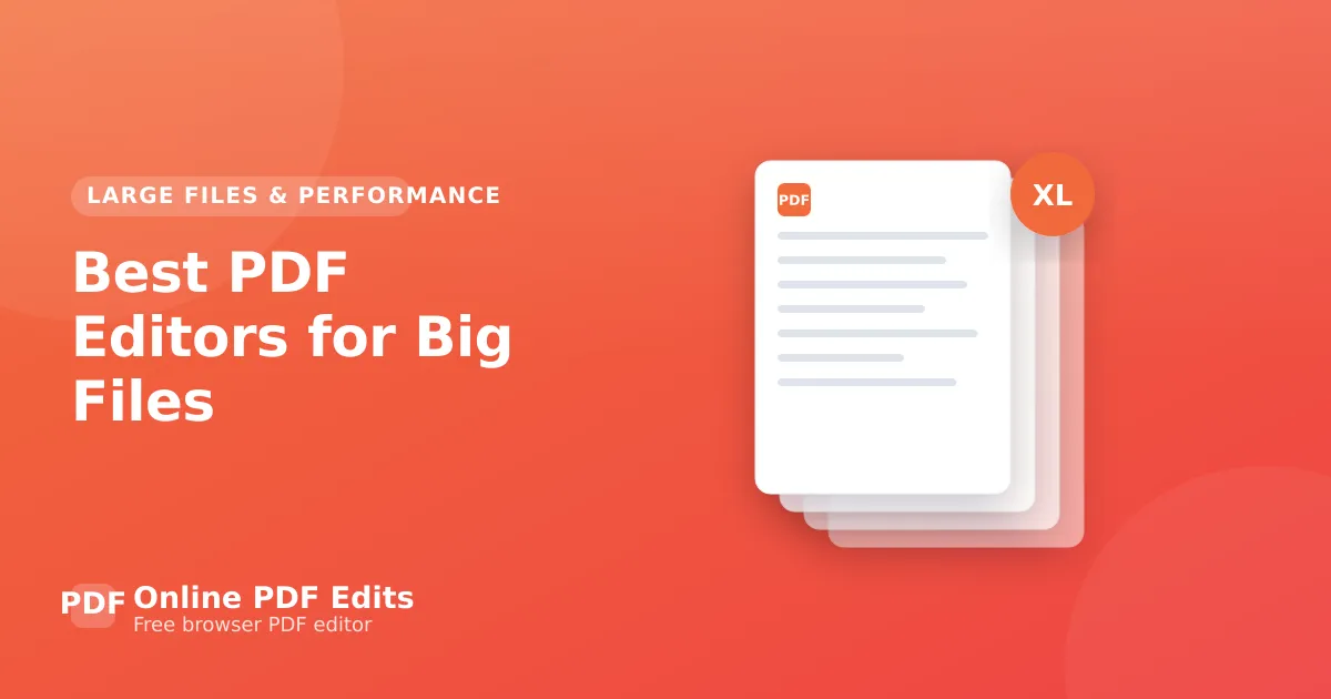 Best PDF Editors for Big Files — Online PDF Edits