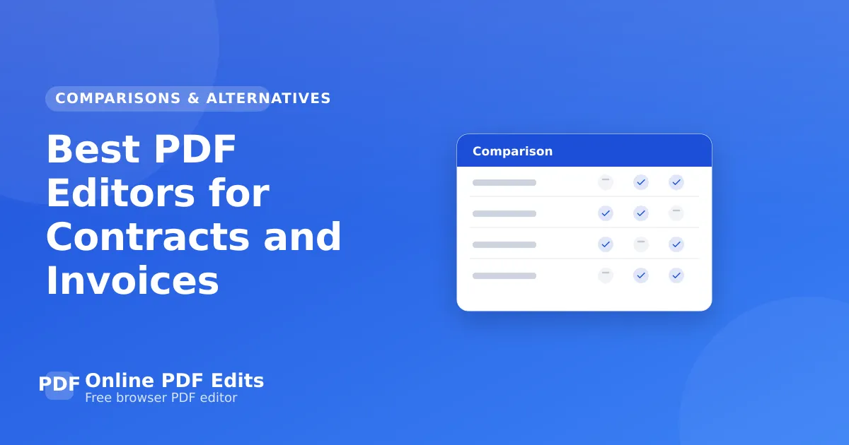 Best PDF Editors for Contracts and Invoices — Online PDF Edits