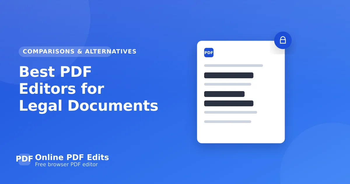 Best PDF Editors for Legal Documents — Online PDF Edits