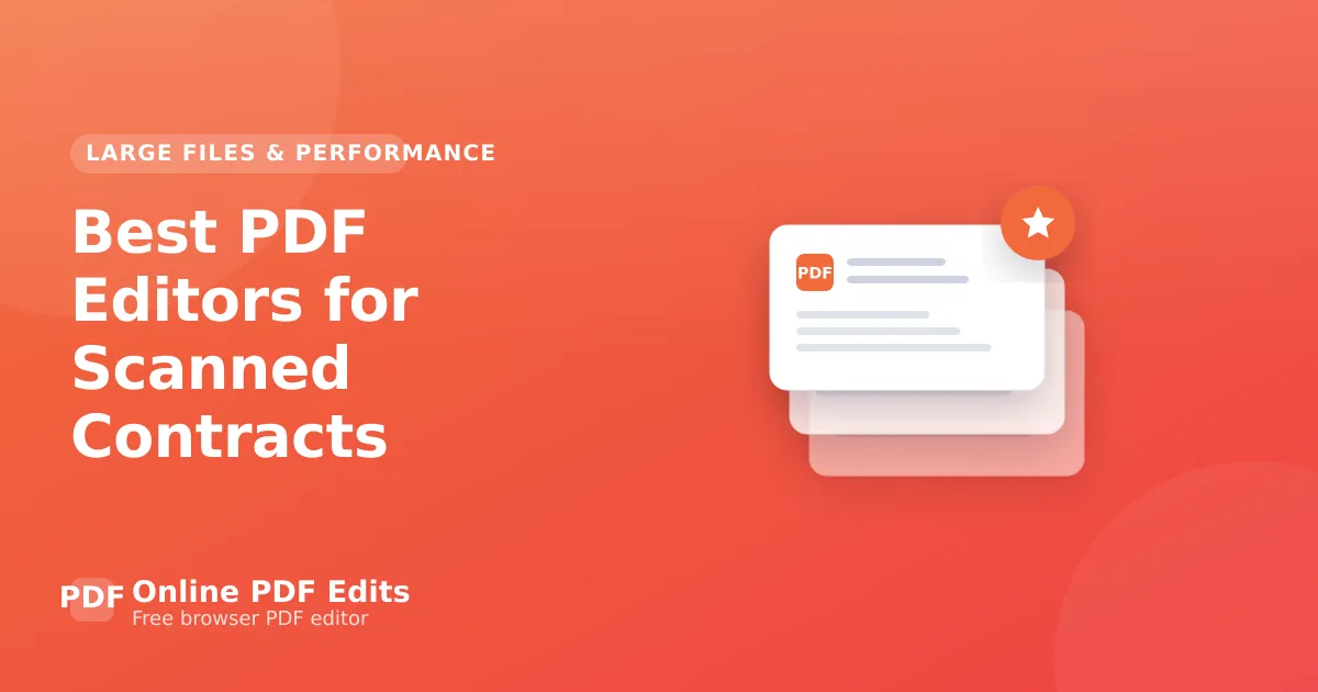 Best PDF Editors for Scanned Contracts — Online PDF Edits