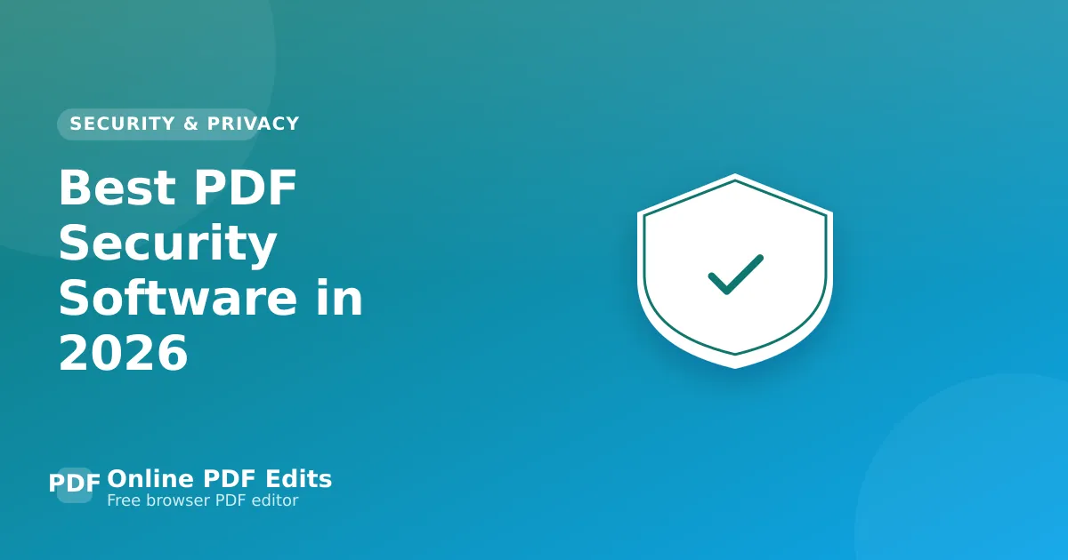 Best PDF Security Software in 2026 — Online PDF Edits