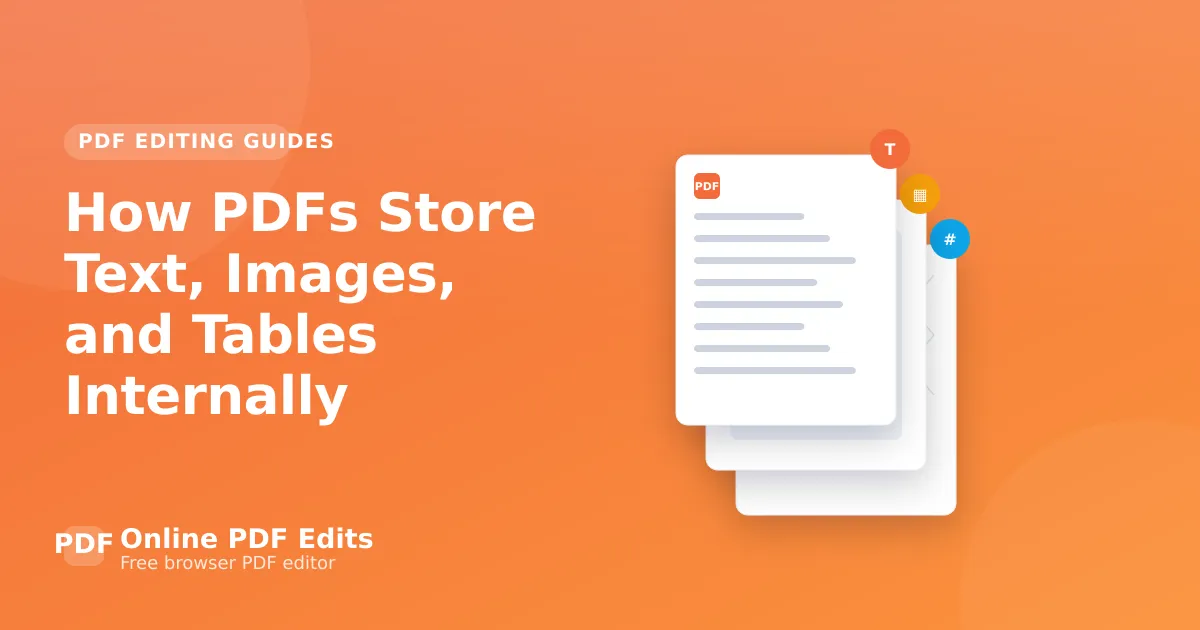 How PDFs Store Text, Images, and Tables Internally — Online PDF Edits