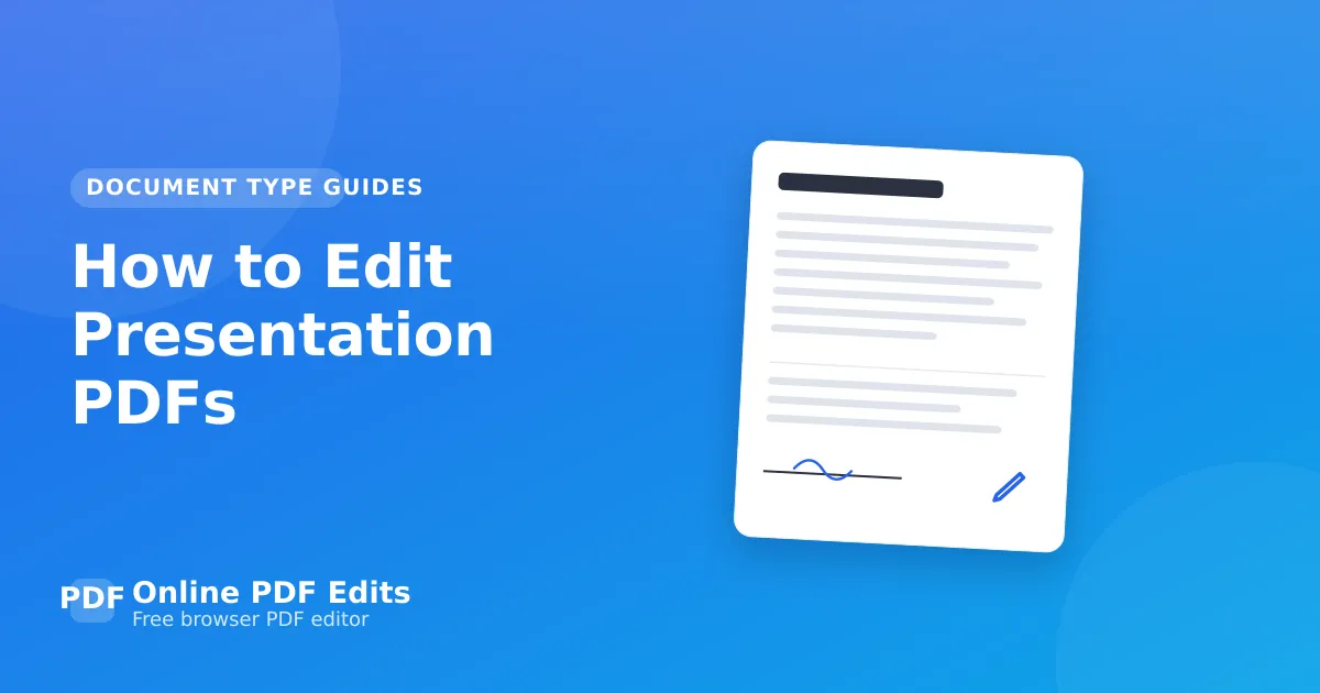 How to Edit Presentation PDFs — Online PDF Edits