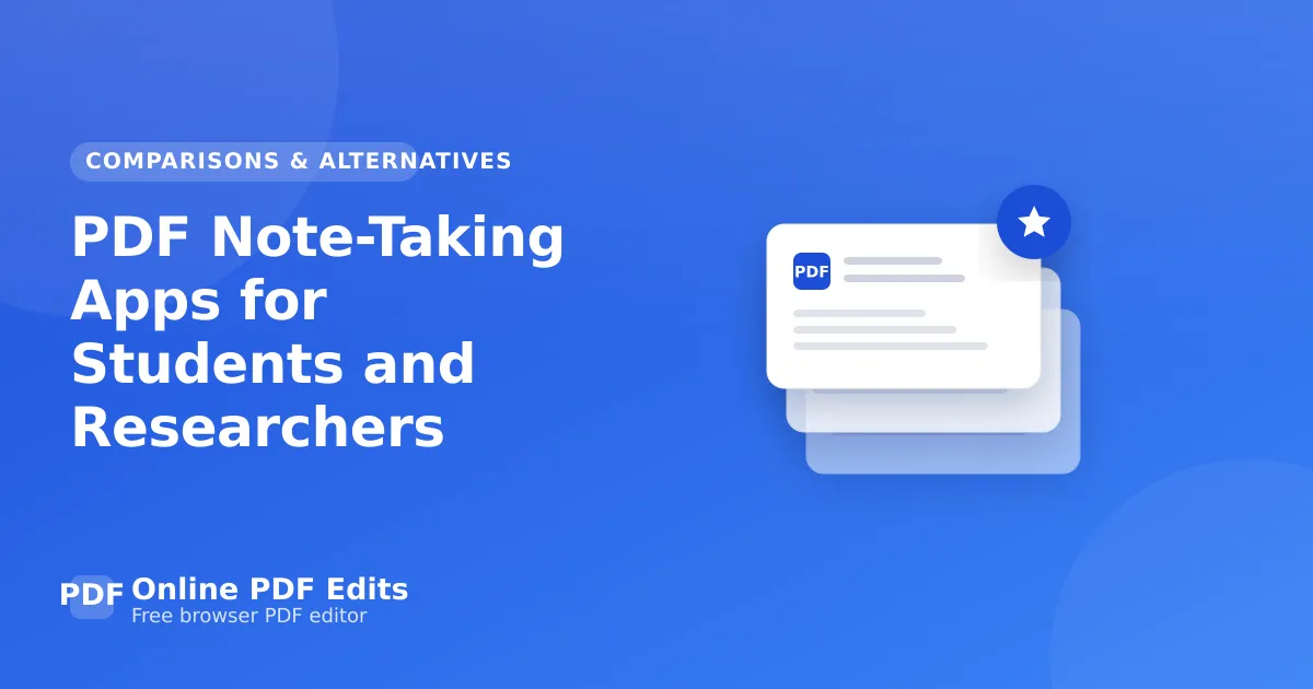 PDF Note-Taking Apps for Students and Researchers — Online PDF Edits