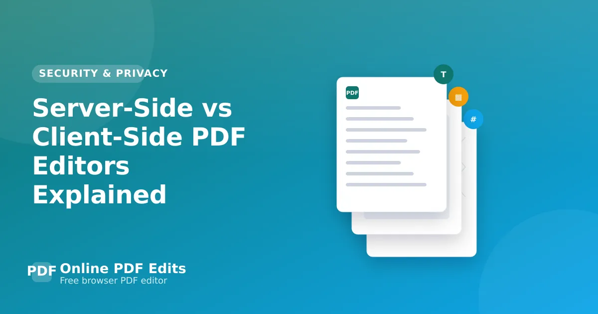 Server-Side vs Client-Side PDF Editors Explained — Online PDF Edits