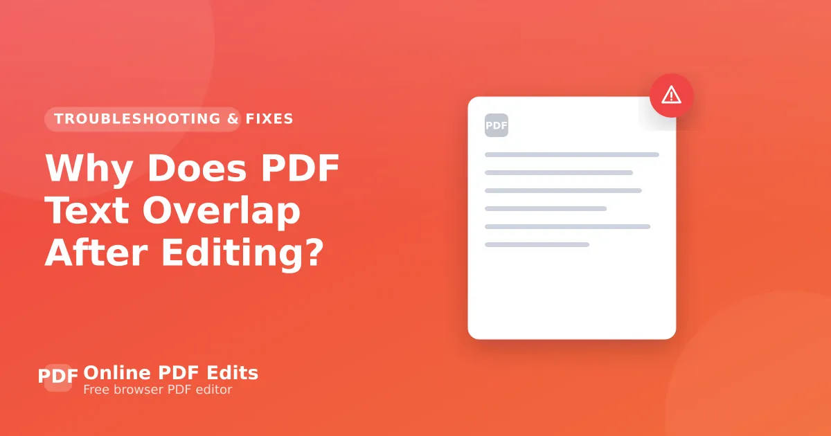 Why Does PDF Text Overlap After Editing? — Online PDF Edits
