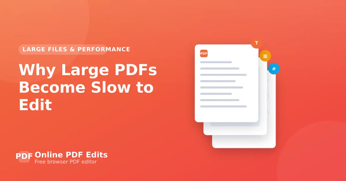 Why Large PDFs Become Slow to Edit — Online PDF Edits