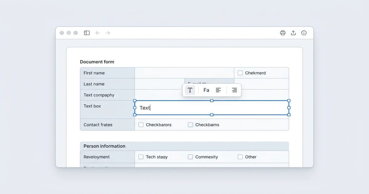 Add Text Box to Locked PDF Form Guide Illustration of adding a fillable text box to a locked PDF form